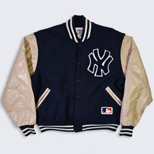 New York Yankees Vintage 90s Felco Varsity Jacket - Wool & Cowhide Leather