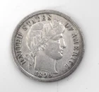 1896 P Silver Barber Dime XF+