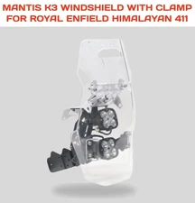 MANTIS K3 WINDSHIELD WITH CLAMP KIT FIT FOR ROYAL ENFIELD HIMALAYAN 411