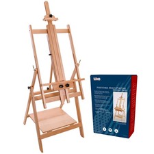U.S. Art Supply Adjustable H-Frame Multi-Purpose Studio Artist Wooden Easel 88"
