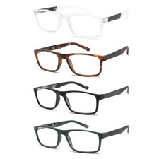4 Pack Reading Glasses Blue Light Blocking Readers for Men Women,Lightweight ...