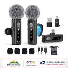 Professional Wireless Lavalier Microphone Kit for Content Creation and Recording