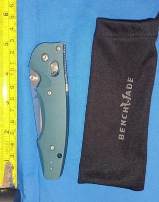 Benchmade 477 Emissary Osborne Design Assisted Open Pocket Knife in Aqua, No Box