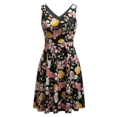 Eva Rose Misses Dress Vintage Floral Size Medium