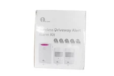 1byone Wireless Driveway Alert Alarm Kit 2 Motion Sensors Receiver Chime White