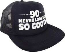 "90 Never Looked So Good" Hat - Happy 90th Birthday Party Supplies, Ideas...