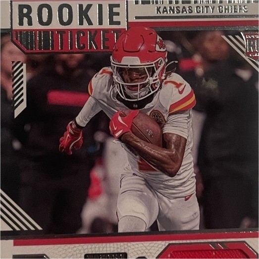 Panini 2024 Contenders Optic Rookie Ticket Xavier Worthy Kansas City Chiefs #100