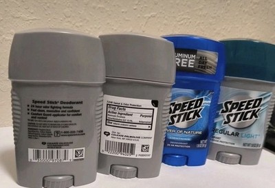 SPEED STICK All Day Fresh REGULAR LIGHT 24 HR Deodorant  (LOT OF 4) 1.8 Oz