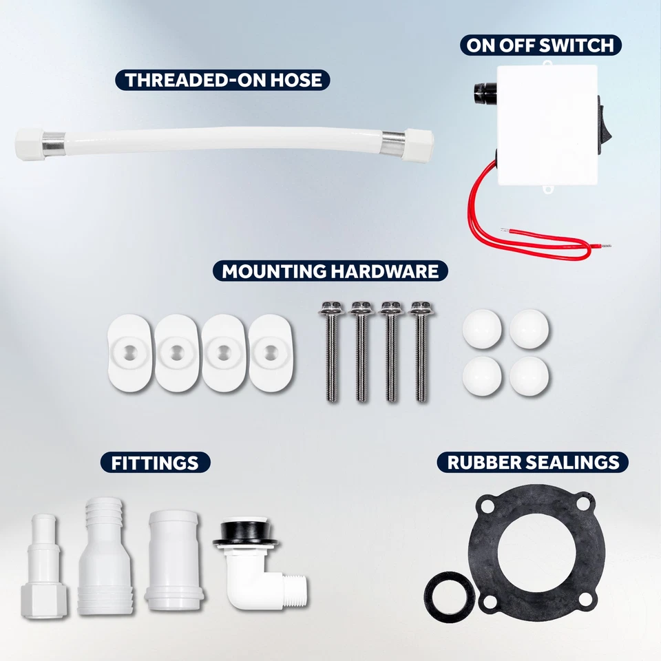 TMC Electric Toilet Macerator Conversion Kit for Boats, RV, Camper, Trailer, 12V - Image 3 of 4