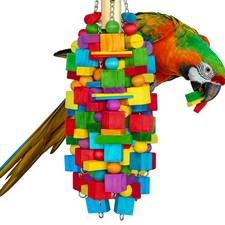 Extra Large Bird Toys for Macaws, Cockatoos - 21.6'' Heavy Duty Natural Parro...
