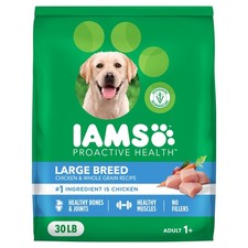IAMS Proactive Health Large Breed Adult Dry Dog 30 Pound (Pack of 1), Chicken 2.09 per pound