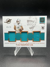 2020 Panini Encased Football Tua Tagovailoa Rookie Triple Patch #'d 45/75