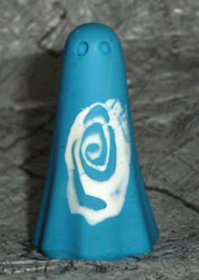 The York Ghost Merchants - Small Aqua/White Spiral Boo Ghost
