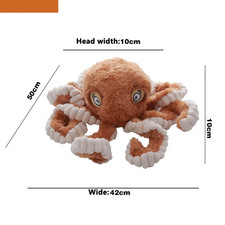 Pet Plush Toy Octopus Dog Interactive Toy Indestructible Bite Resistant Sound Pu