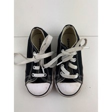 Converse All Star Chuck Taylor Black Canvas Low Top Sneakers Shoes Sz 7 Toddler