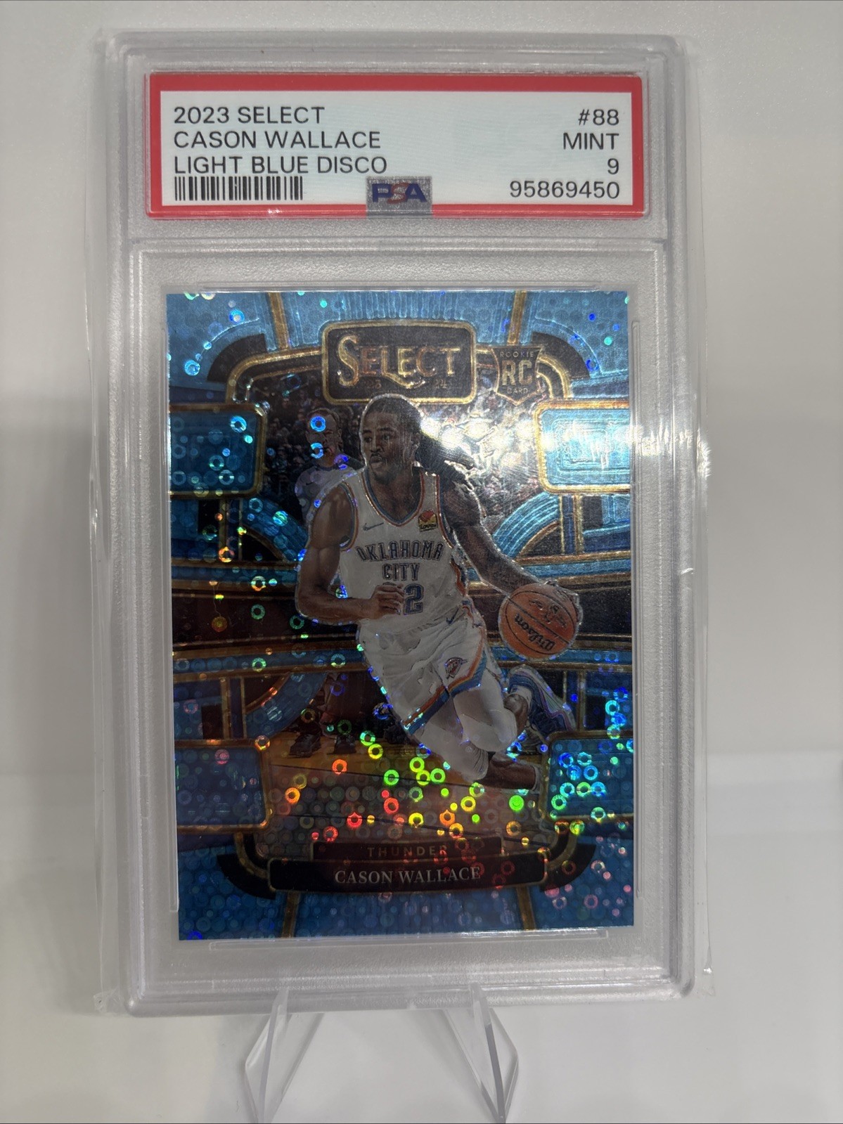 2023-24 Panini Select-Concourse Cason Wallace #88 Light Blue Disco Prizm /99(RC)