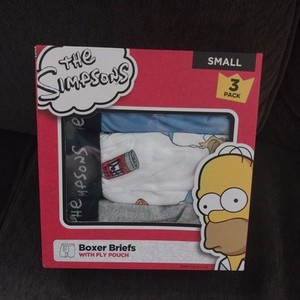 The Simpsons Boxer Briefs With Fly Pouch 3-Pack Size Small New In Box