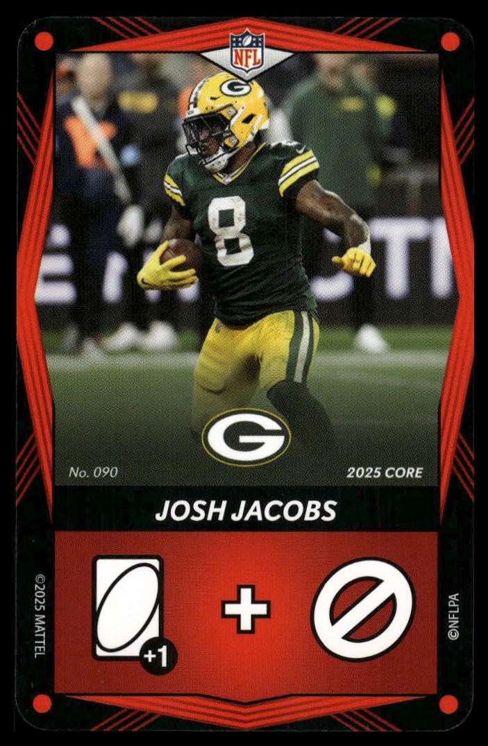 2025 UNO Elite Core Edition - Red #090 Josh Jacobs