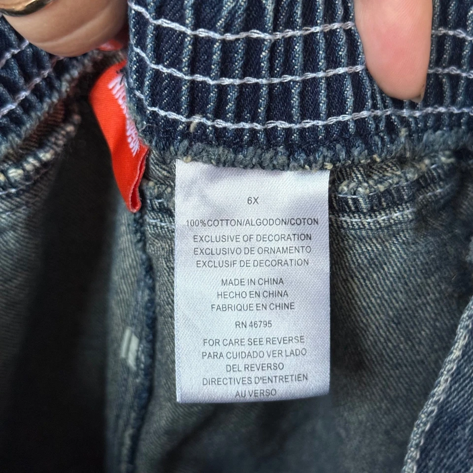 Pantalones de mezclilla Nickelodeon Dora la Exploradora para niñas pequeñas talla 6X bolsillos en el corazón Foto 3 de 4