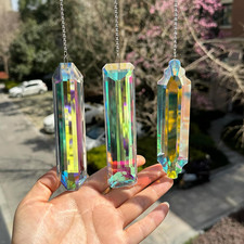 3PCS 5" Large Crystal Sun Catcher Prisms, Hanging Suncatchers