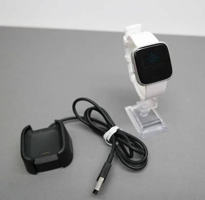 Fitbit Versa Lite Edition FB415 Smartwatch - Silver with White Silicone Band