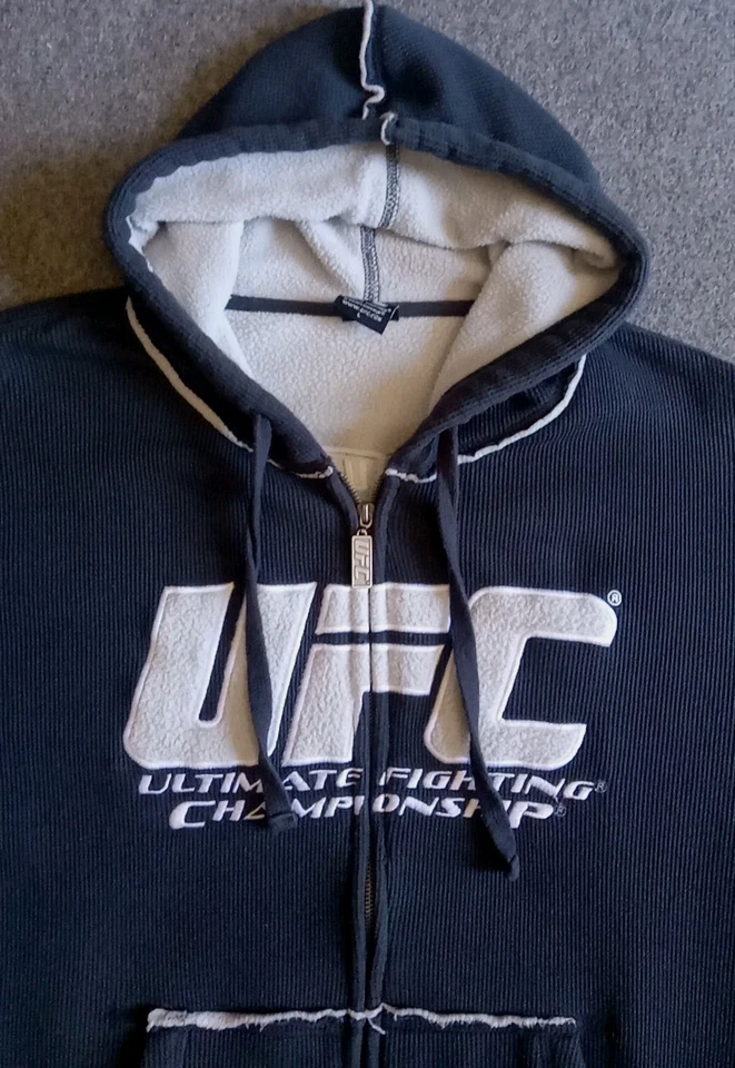 Sudadera con Capucha UFC De Colección Para Hombre L Gris Ultimate Fighting Championship Cremallera Sudadera Foto 2 de 4