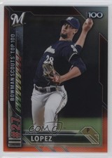 2016 Bowman Scouts' Top 100 Orange Refractor 23/25 Jorge Lopez #BTP-27 4l3