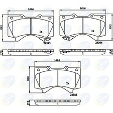 Brake Pads Set For Toyota Tundra 5.7 Comline Front 044650C020 0446560280