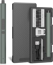 Mini Electric Screwdriver, 30 in 1 Small Electric Screw Driver Kit with 24 Magne