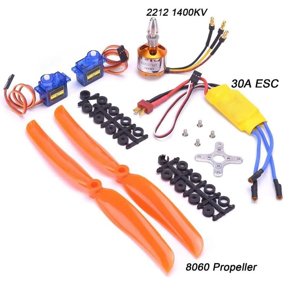 Juego de motor sin escobillas RC A2212 1400KV con 30A ESC, micro servo y hélice 8060 - Imagen 3 de 4