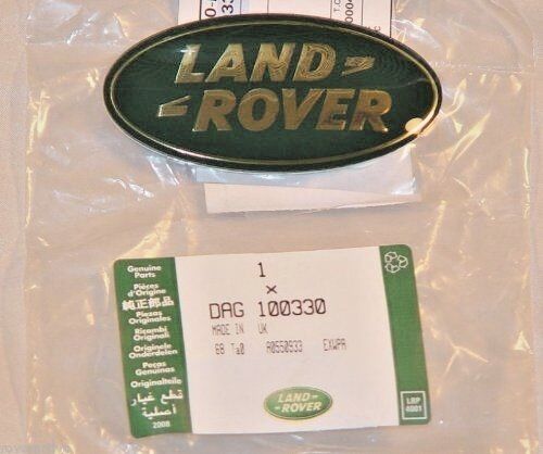 FABRICANTE DE EQUIPOS ORIGINALES Land Rover Emblema Parrilla Frontal Verde y Dorada Insignia P38 Range Rover Discovery - Imagen 1 de 1
