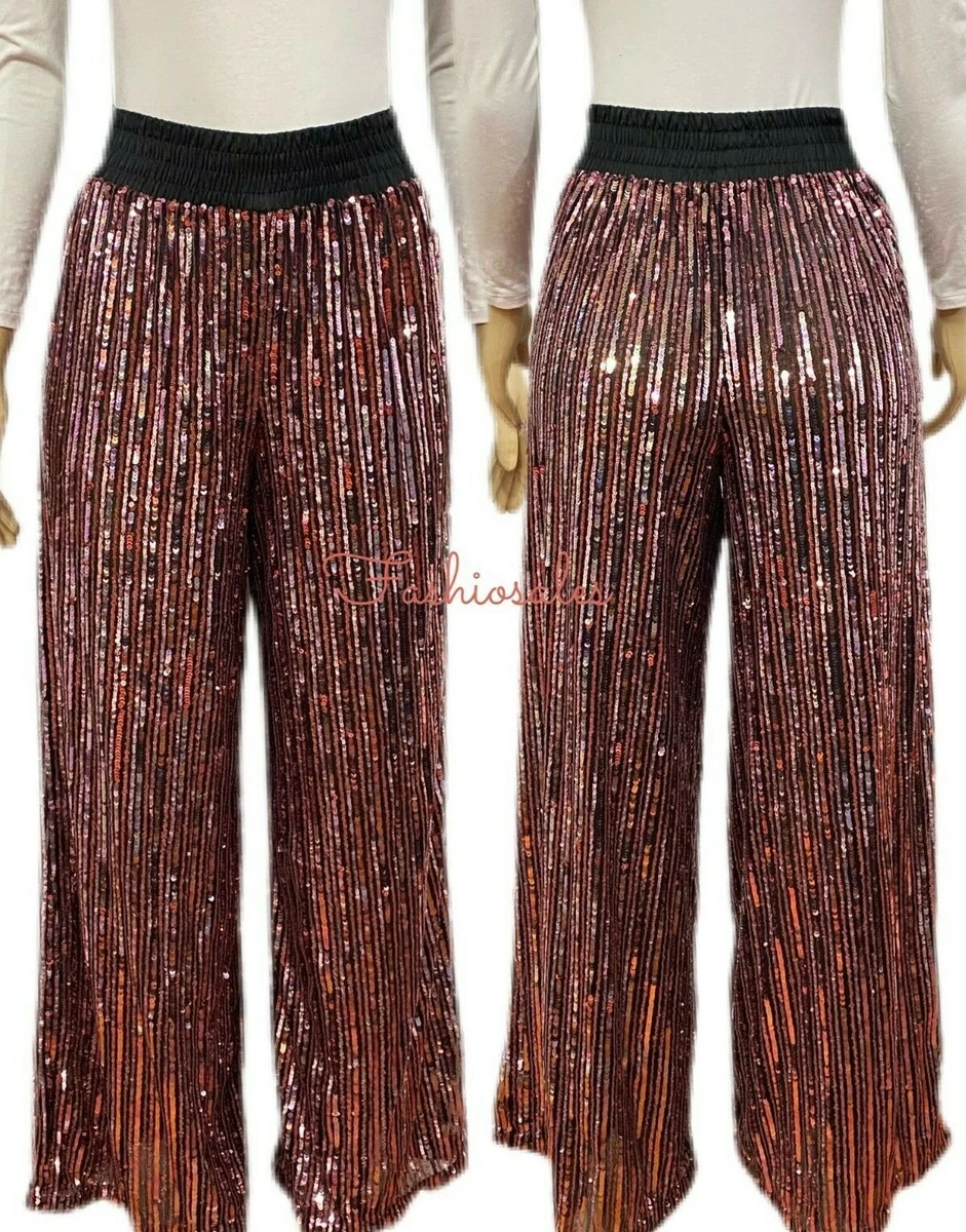 Victorias Secret Sequin Wide Leg Lounge Pants Small New eBay