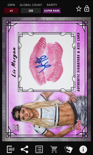 WWE Topps Slam DIGITAL Liv Morgan Super Rare KISS Card CC 250