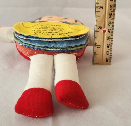 Vintage Pinocchio Plush Storybook Cloth 9” Multi-face Stuffed Flip Doll - Picture 10 of 10
