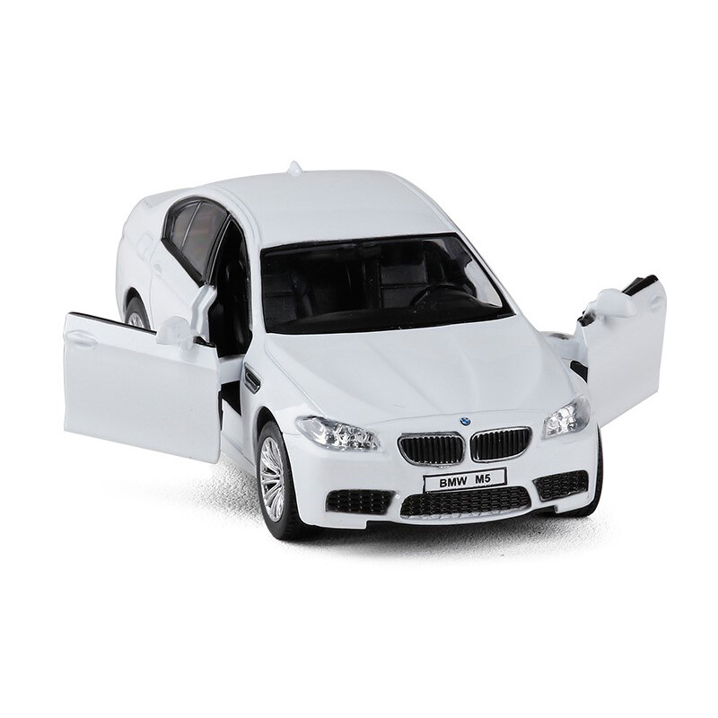 1/36 Scale BMW M5 Pull Back Toy Car for Kids in White