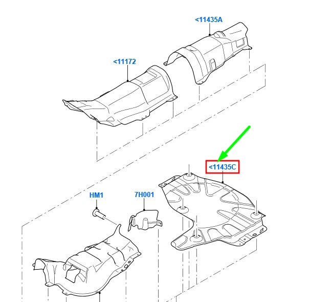 NEW FORD FOCUS MK2 REAR EXHAUST HEAT SHIELD 1573273 6M5Y-A11434-AJ ORIGINAL  | eBay