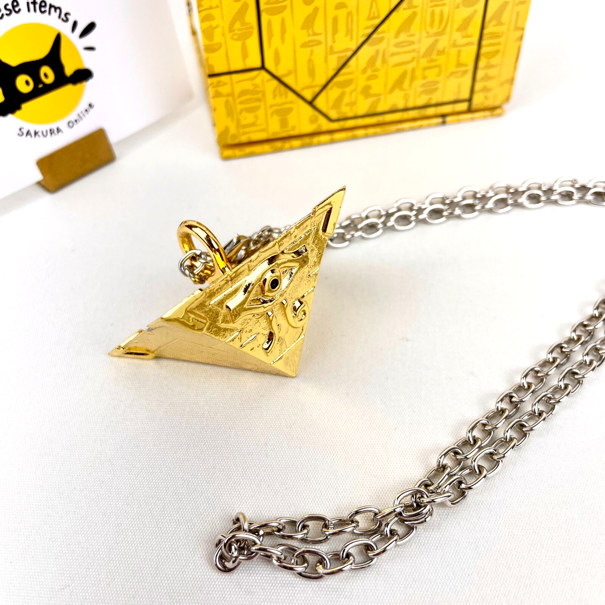 Yu-Gi-Oh! Millennium Puzzle Gold Metal Necklace Pendant Authentic