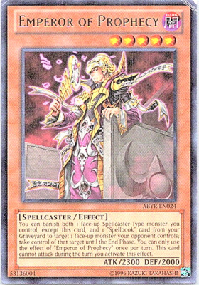 Emperor Of Prophecy ABYR-EN024 Yu-Gi-Oh! Card Heavy Play Unlimited | eBay