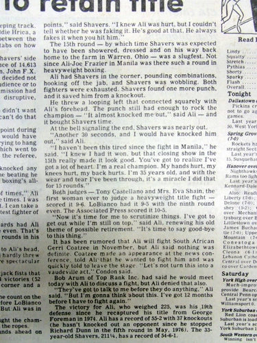3 1977年 新聞 Muhammad Ali defeats earnie shavers nヘビーウェイトボクシングファイト - 画像5/10
