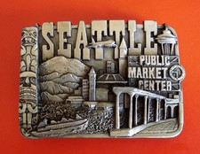 1981 VTG Siskiyou Seattle Public Market Center Belt Buckle