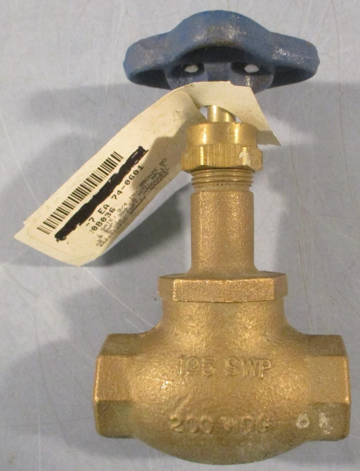 Nibco T-211-Y Gate Valve 3/4" Bronze Body 125lb SWP 200lb WOG (Lot of 2) - Image 4 of 4