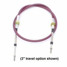 6 Series Push-Pull Cable, Combination Hubs, M8 x 1.25 Rods, (choose travel)