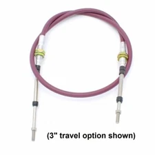 6 Series Push-Pull Cable, Combination Hubs, M8 x 1.25 Rods, (choose travel)