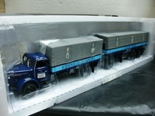 WOW EXTREMELY RARE Henschel HS140 + Trailer KN Hamburg 1954 Blue 1:43 Minichamps