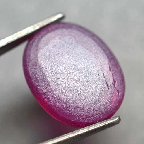 12.65 Ct 14x11.3 MM Pink Red Ruby Star Sapphire 6 Rays Lab Corundum RRS8714 - Image 4 of 4