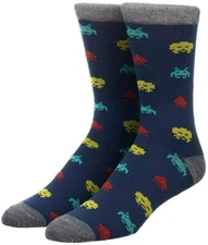 Space Invaders Arcade Game Retro Premium Crew Socks New