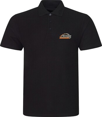 Custom Embroidered Your Text Logo Mechanic Polo Shirt