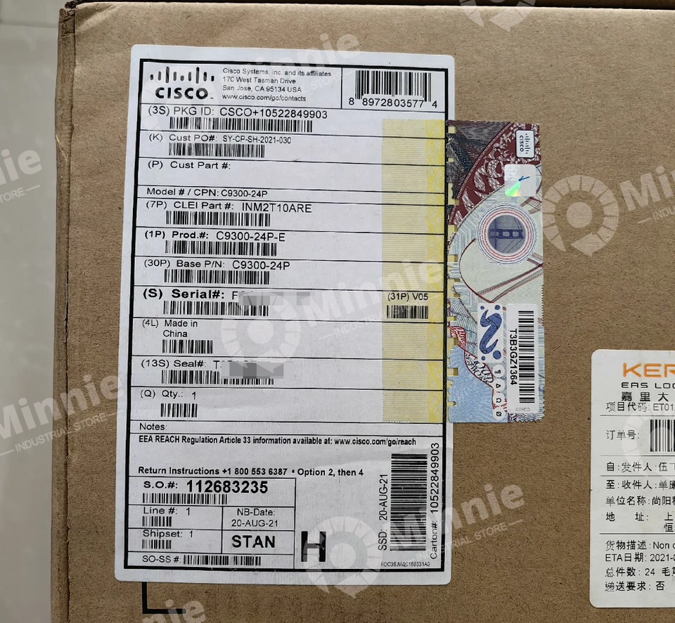 Cisco C9300-24P-E Cisco Systems Switch 24P-E New Sealed via DHL&FedEx&UPS - Image 2 of 2