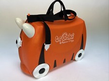 Melissa Doug Trunki Tiger Kids Ride-On Suitcase Carry-On Luggage Orange Tipu