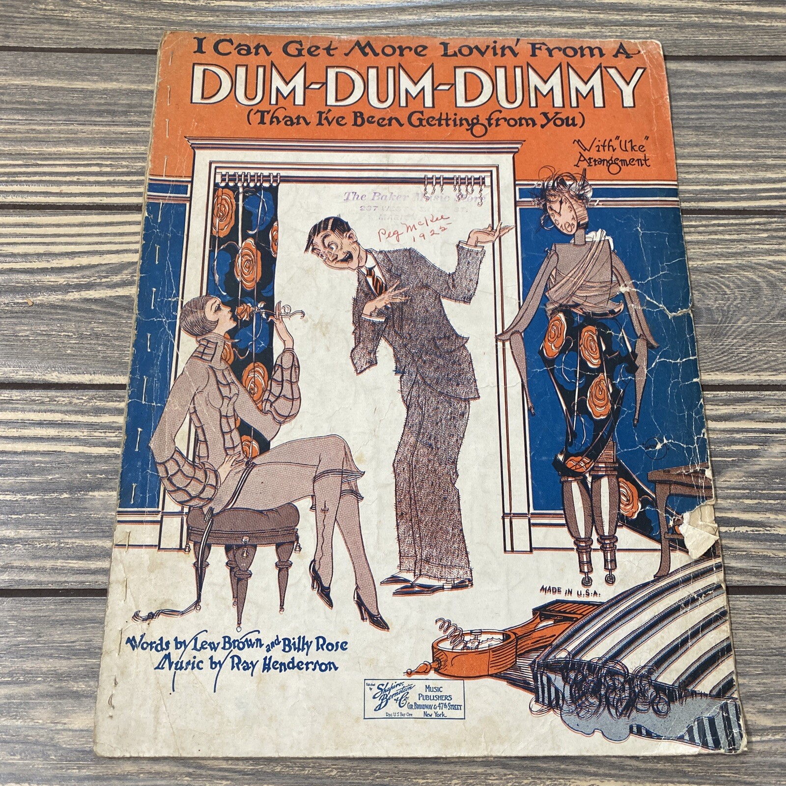1924 Vintage Dum Dum Dummy Sheet Music I Can Get More Lovin